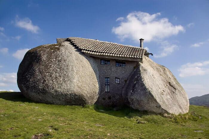 This Home Was Constructed From Four Boulders