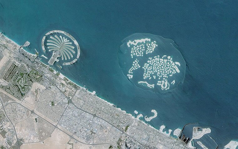 Artificial Man-Made “The World” Islands
