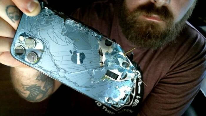He Ran His Phone Over With A Mower
