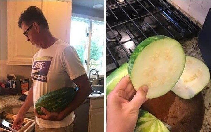 This Cucumber Was So Big, It Was Mistaken For A Watermelon