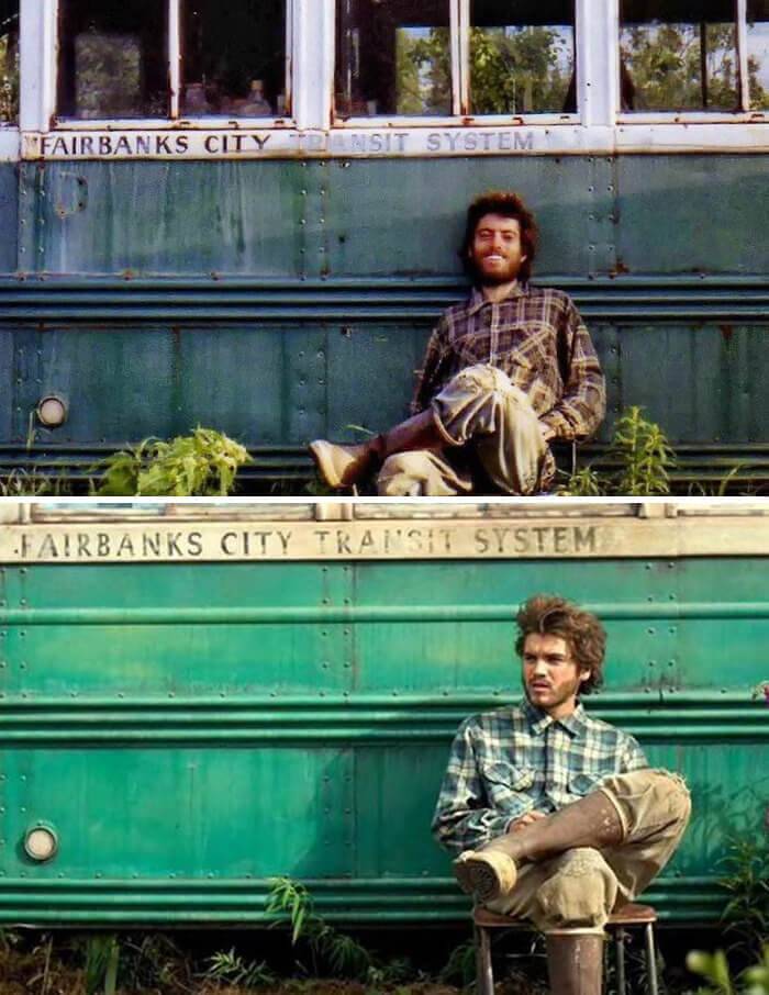 Vintage Christopher Mccandless Vs. Actor Emil Hirsch In Into The Wild