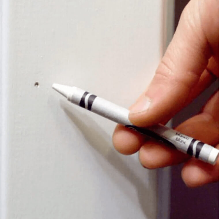 Hide Horrible Nail Holes With A Crayon
