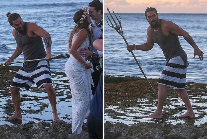 Jason Momoa Crashes This Couple's Wedding