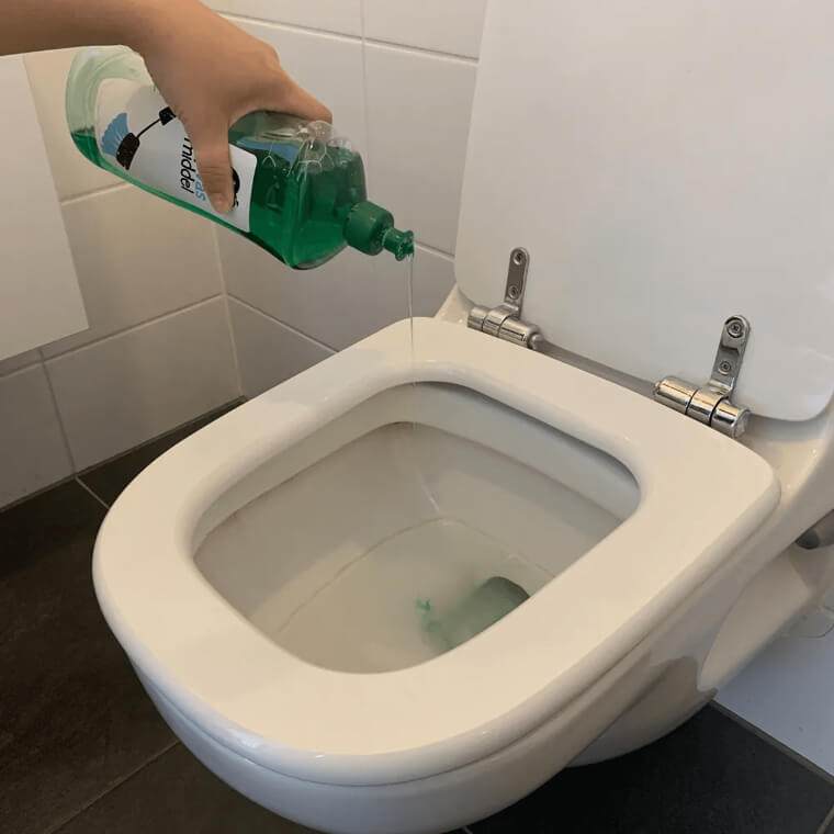 Give The Toilet A Clean With Dish Soap