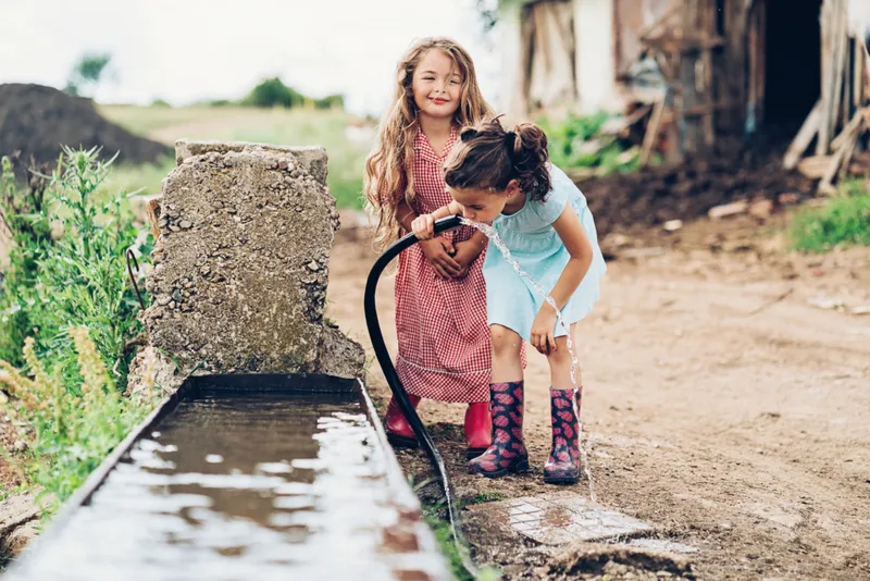 Drinking from Water Garden Hoses