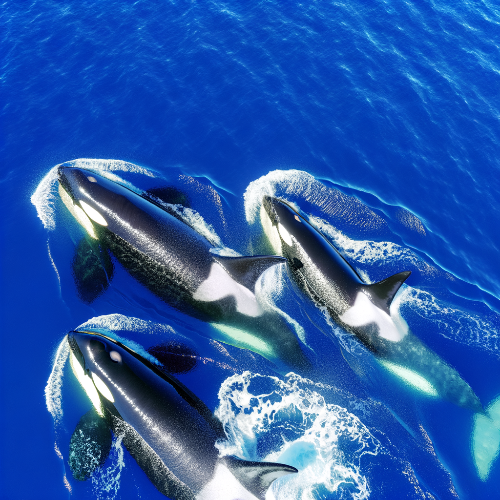 Orcas Pretending to Drown in Rare Training Session for Blue Whale Hunts