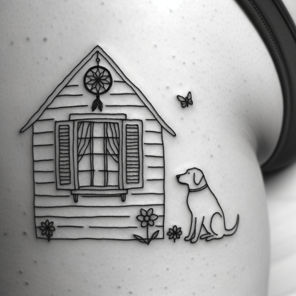 Great Dane’s Loyal Window Waiting Inspires Woman’s Heartfelt Emotional Support Tattoo
