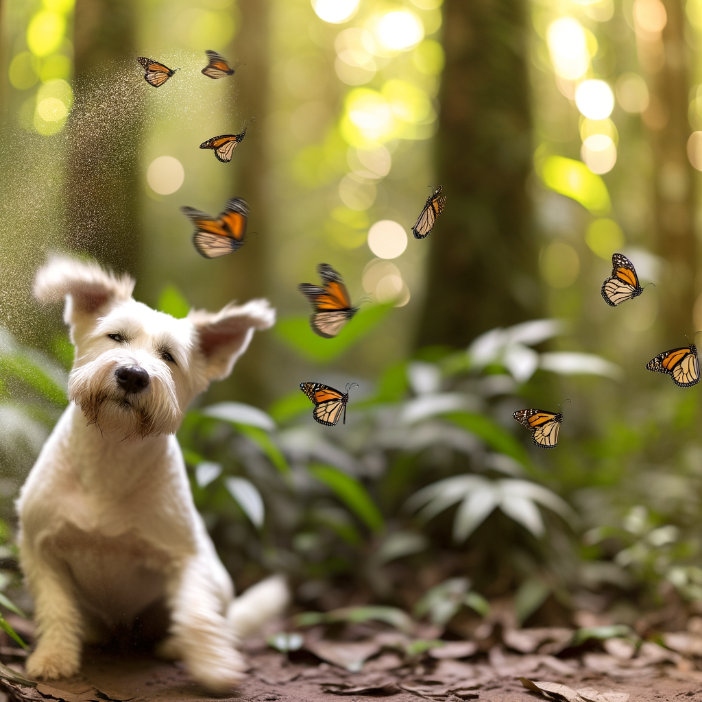 Monarchs Chase This Dog On Every Hike And His Reaction Says Everything