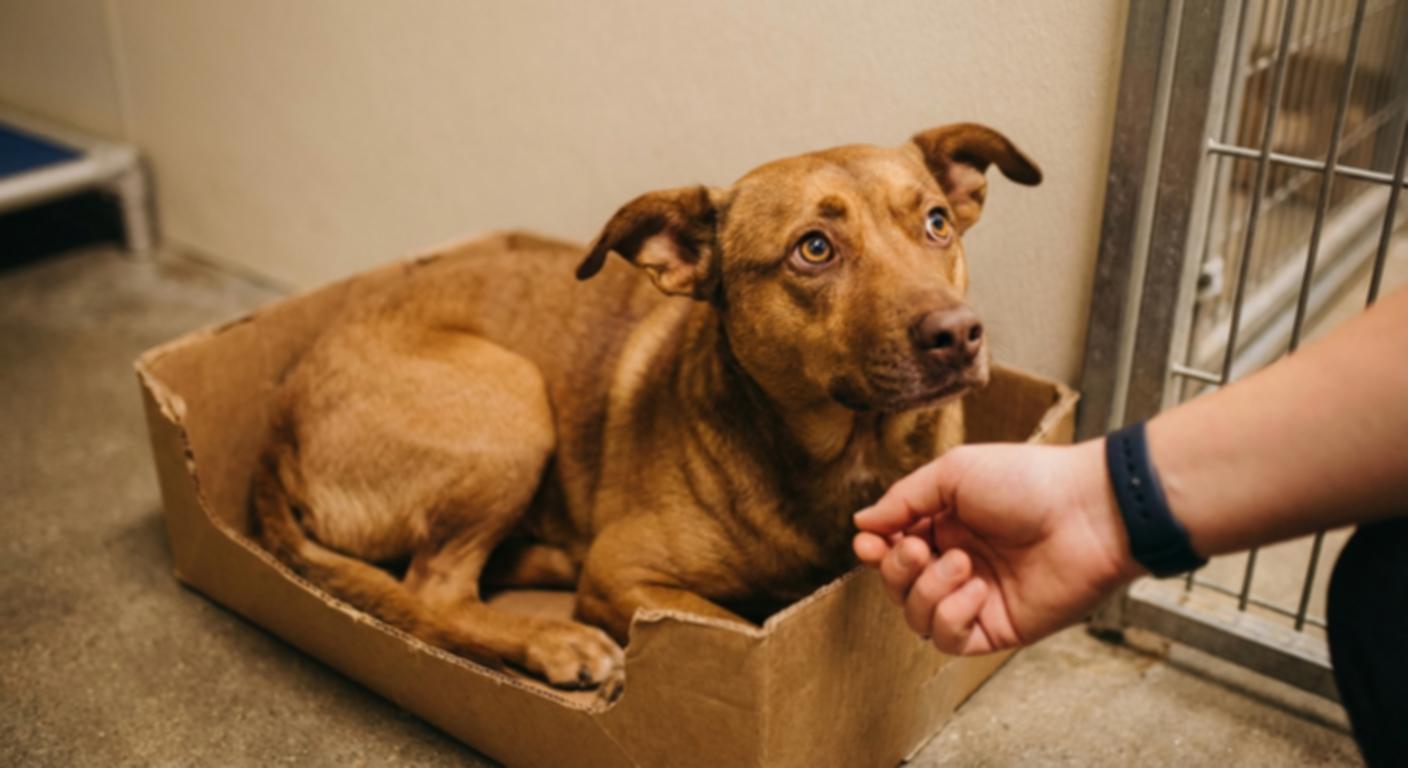 Shelter Workers Open A Taped Box In Freezing Weather And Find A Terrified Animal Inside