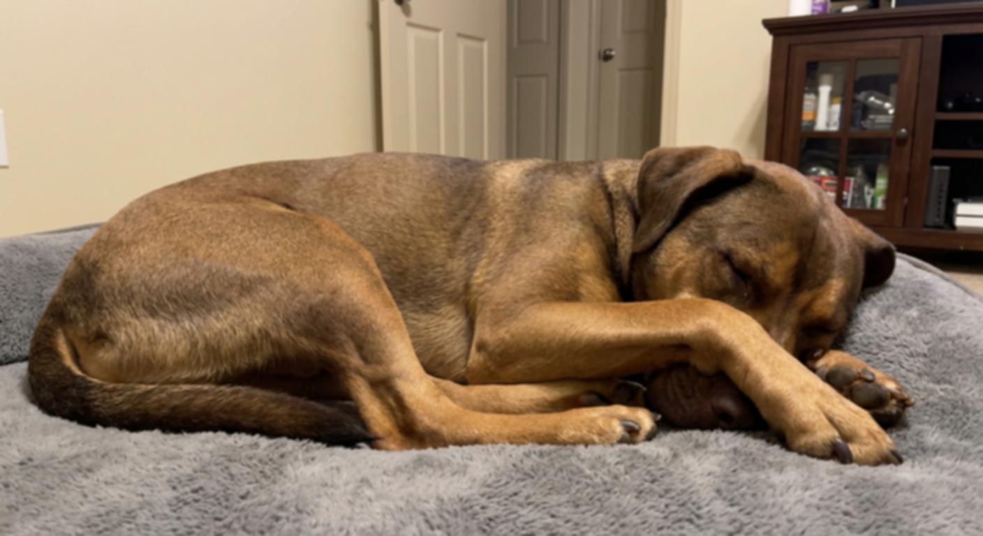 Shelter Dog Sleeps in Real Bed for First Time in Years